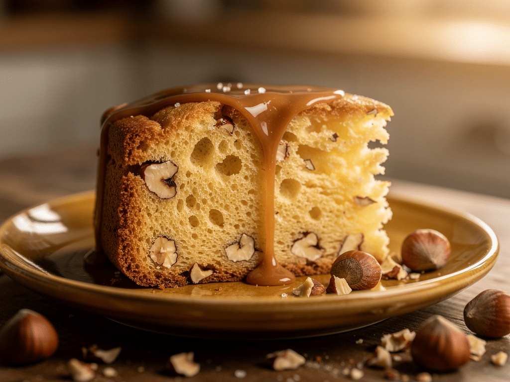 cake caramel noisette