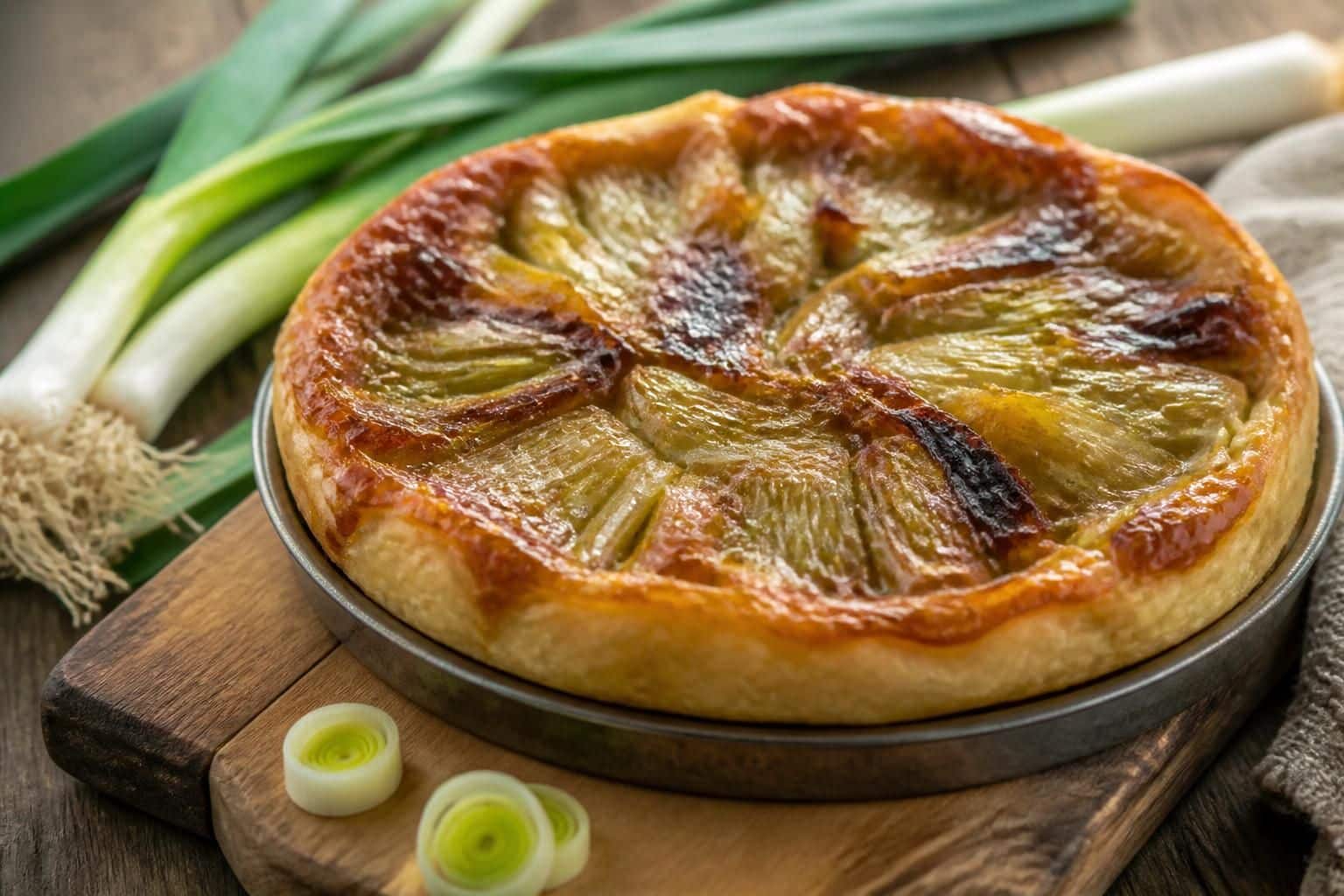 découvrez notre recette facile et rapide de tarte tatin aux poireaux, parfaite pour un repas savoureux et original en toute simplicité.