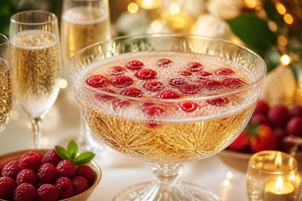 découvrez une recette facile et festive de soupe de champagne aux framboises, idéale pour vos célébrations et moments gourmands.