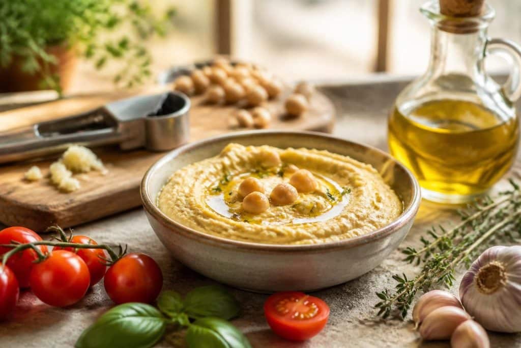 découvrez la recette facile de la poichichade, une délicieuse purée de pois chiches provençale, idéale pour un apéritif sain et savoureux.