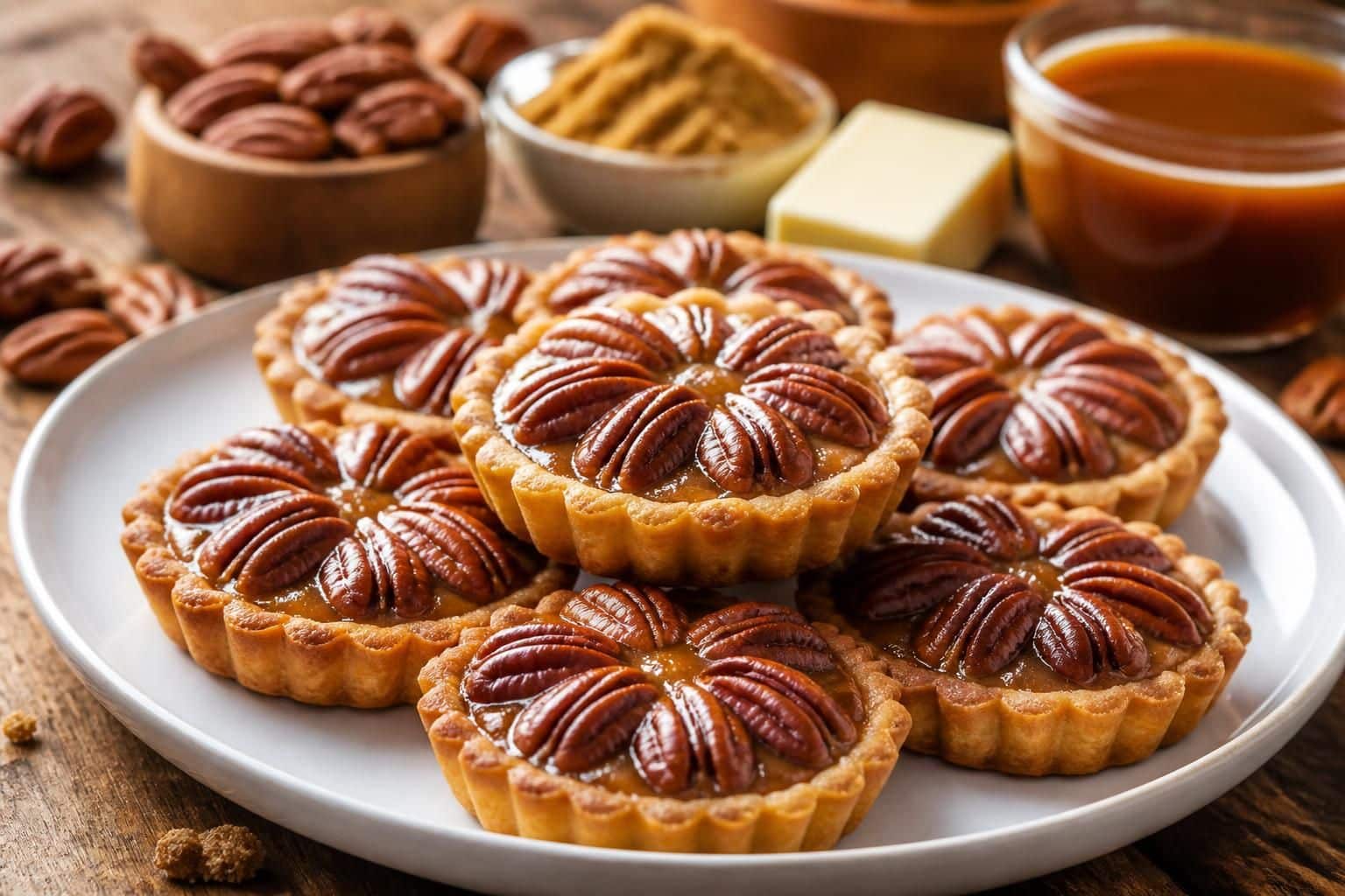 découvrez notre recette facile et gourmande de tartelettes aux noix de pécan, parfaite pour un dessert délicieux et rapide à préparer.